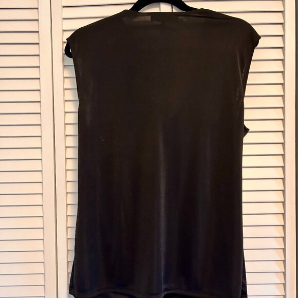 Drapey Black Sleeveless Top - Picture 2 of 2